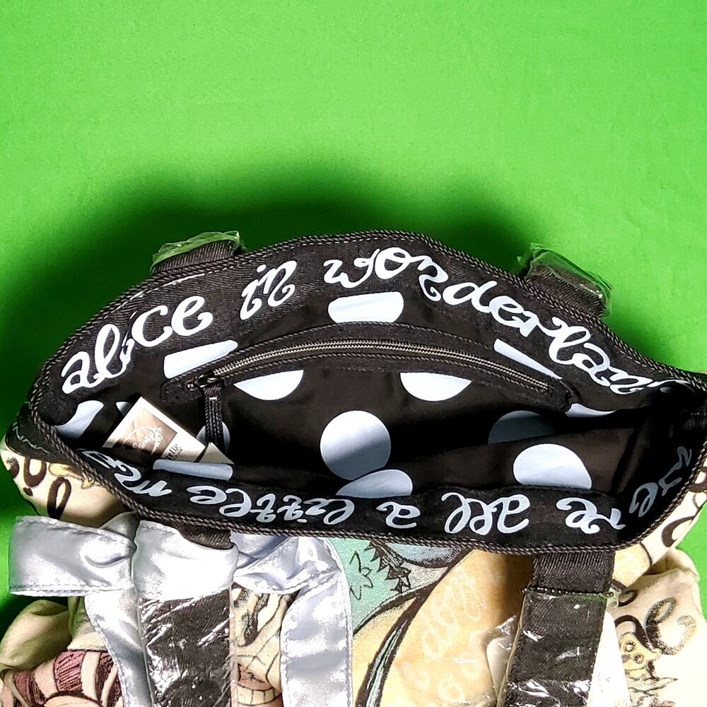 Loungefly Alice in Wonderland Canvas Tote & Wallet – OG Heart Logo 2010 NWT/NWOT - Picture 14 of 16